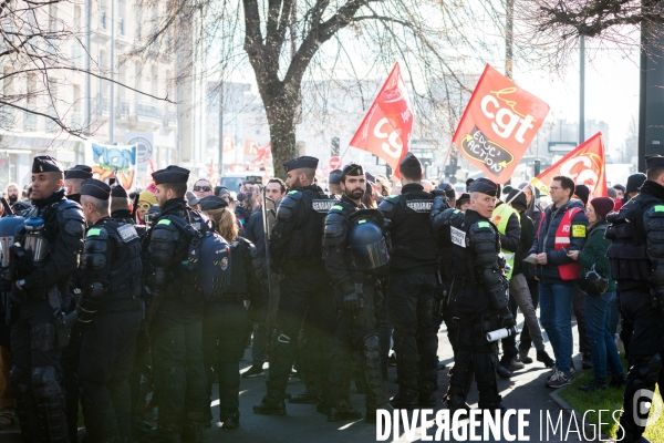 Manifestation contre la réforme des retraites à Nantes