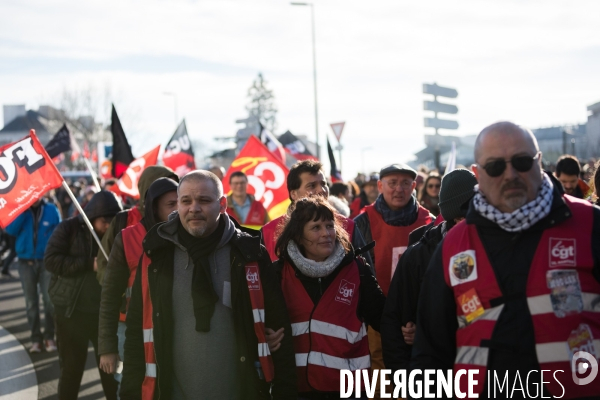 Manifestation contre la réforme des retraites à Nantes