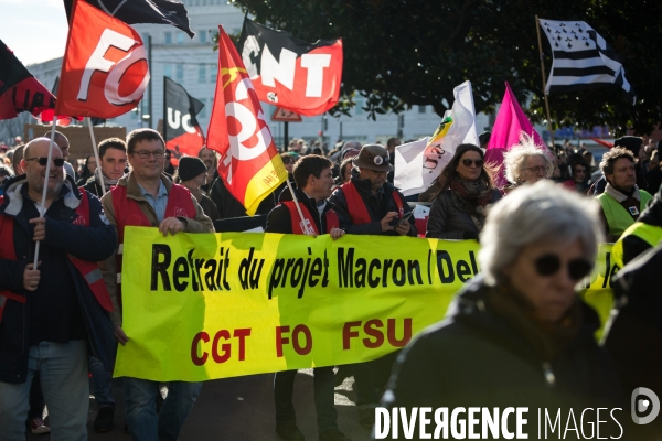 Manifestation contre la réforme des retraites à Nantes