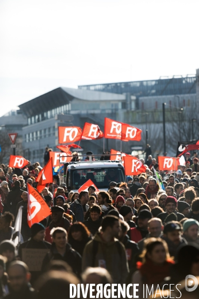 Manifestation contre la réforme des retraites à Nantes