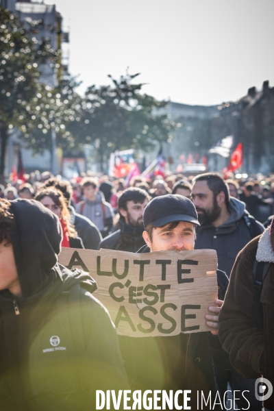 Manifestation contre la réforme des retraites à Nantes