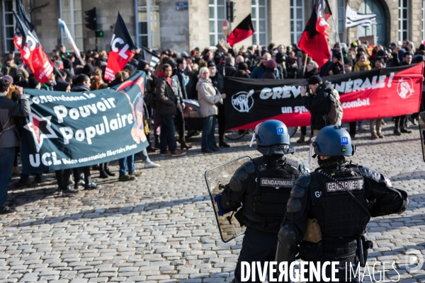 Manifestation contre la réforme des retraites à Nantes