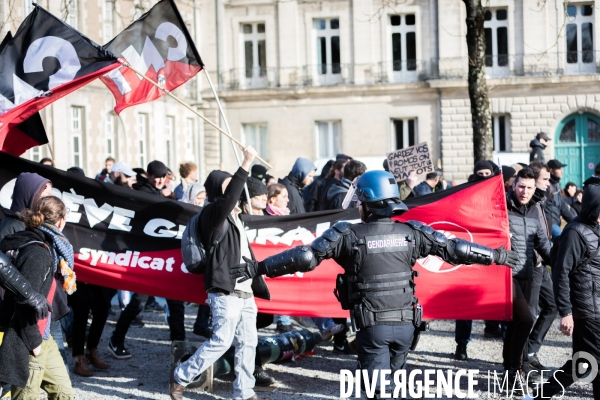 Manifestation contre la réforme des retraites à Nantes