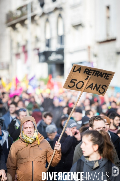 Manifestation contre la réforme des retraites à Nantes