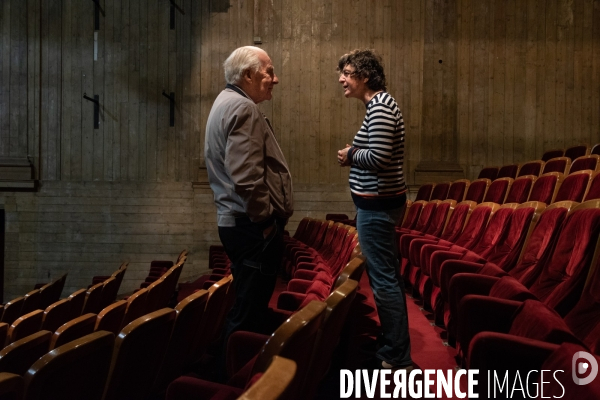 Marie-José Maliis et Alain Badiou, au Théâtre de la Commune, à Aubervilliers