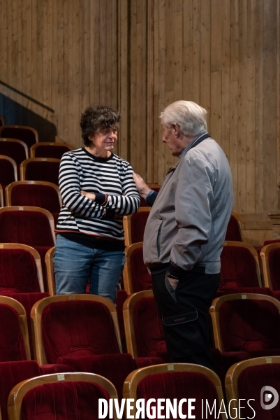 Marie-José Maliis et Alain Badiou, au Théâtre de la Commune, à Aubervilliers