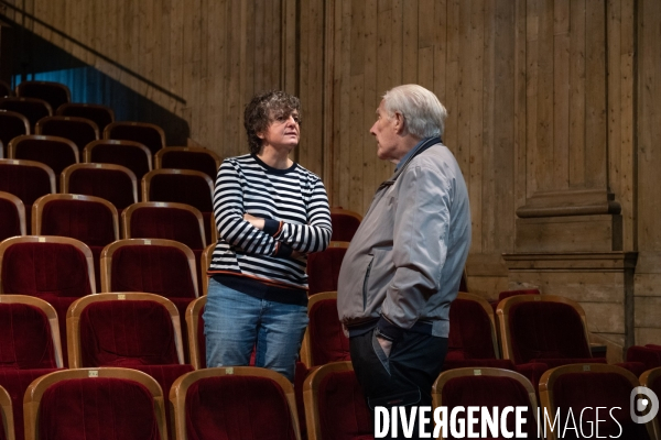 Marie-José Maliis et Alain Badiou, au Théâtre de la Commune, à Aubervilliers