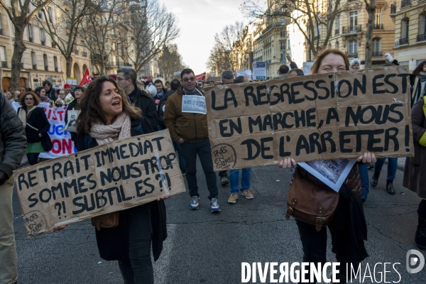 Manifestation contre la réforme des retraites