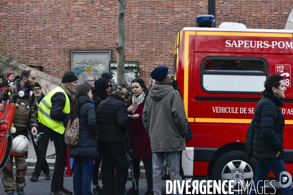 Affrontements GILETS JAUNES  et POLICE le 18 janvier 2020, à Paris. Yellow vests 18 janvier 2020 in Paris.