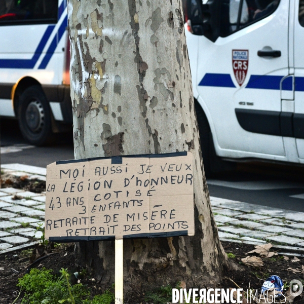 Manifestation GILETS JAUNES du 18 janvier 2020, à Paris. Yellow vests 18 janvier 2020 in Paris.