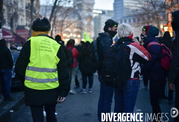 Manifestation GILETS JAUNES du 18 janvier 2020, à Paris. Yellow vests 18 janvier 2020 in Paris.