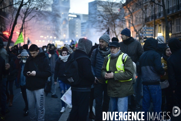 Manifestation GILETS JAUNES du 18 janvier 2020, à Paris. Yellow vests 18 janvier 2020 in Paris.