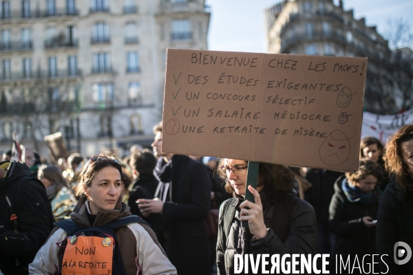Manifestation contre la réforme des retraites 16012020