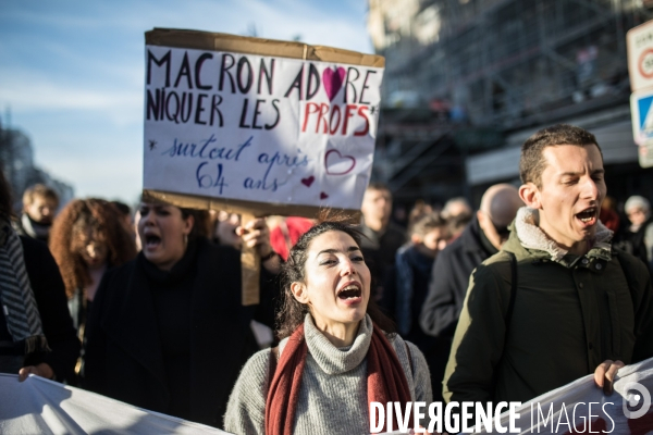 Manifestation contre la réforme des retraites 16012020