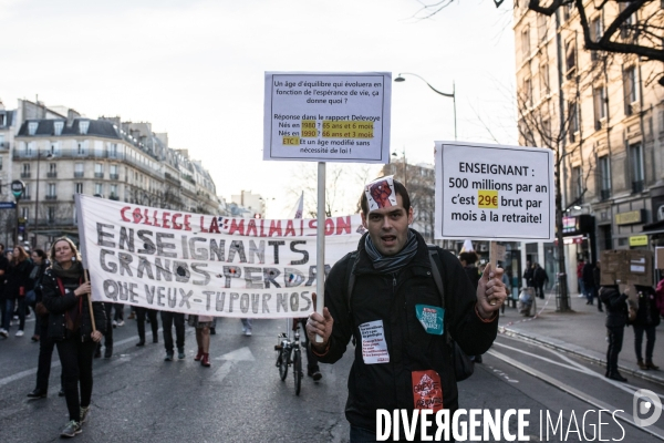 Manifestation contre la réforme des retraites 16012020