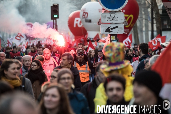 Manifestation contre la réforme des retraites 16012020