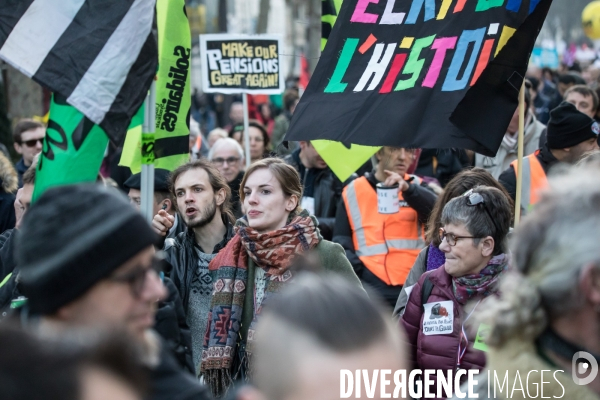 Manifestation contre la réforme des retraites 16012020