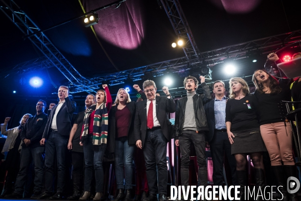 Meeting sur la réforme des retraites de J.L Melenchon