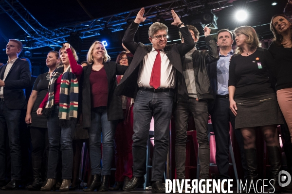 Meeting sur la réforme des retraites de J.L Melenchon