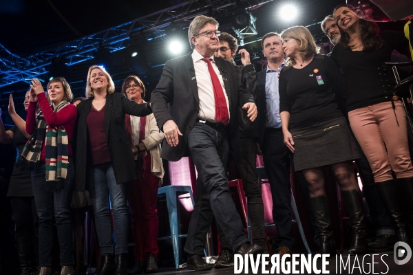 Meeting sur la réforme des retraites de J.L Melenchon