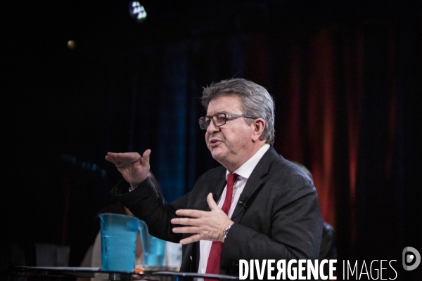 Meeting sur la réforme des retraites de J.L Melenchon