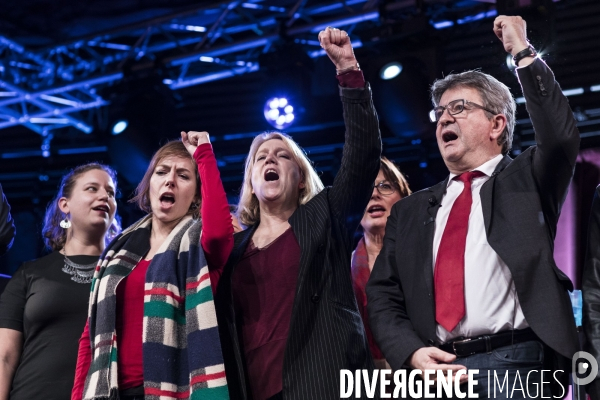 Meeting sur la réforme des retraites de J.L Melenchon