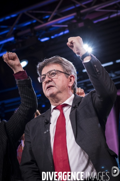 Meeting sur la réforme des retraites de J.L Melenchon