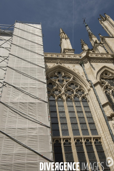 Chantier de restauration de la cathédrale d Amiens.