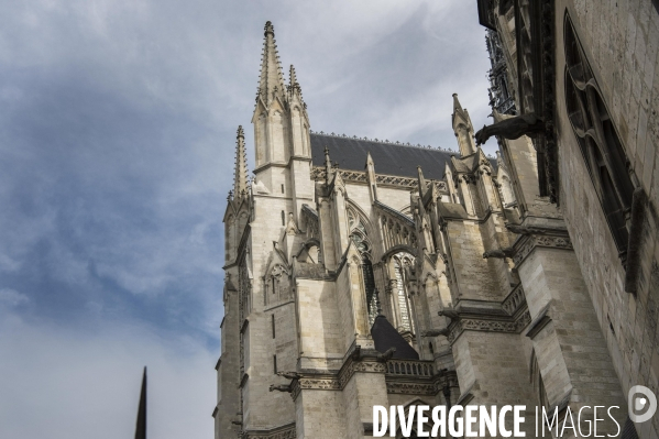 Chantier de restauration de la cathédrale d Amiens.