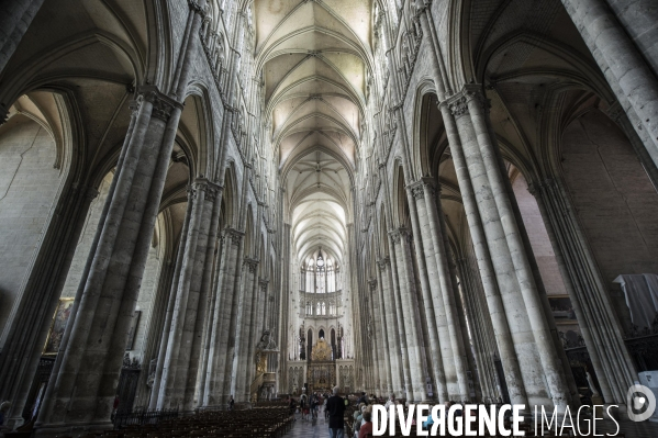 Chantier de restauration de la cathédrale d Amiens.