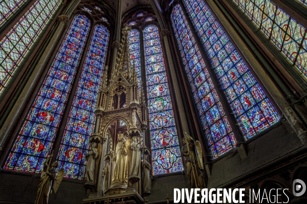 Chantier de restauration de la cathédrale d Amiens.