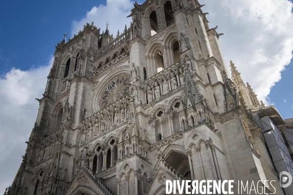 Chantier de restauration de la cathédrale d Amiens.