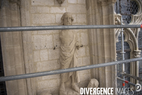 Chantier de restauration de la cathédrale d Amiens.