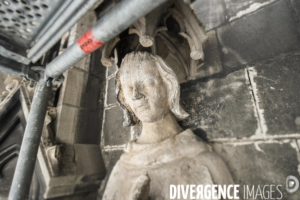 Chantier de restauration de la cathédrale d Amiens.