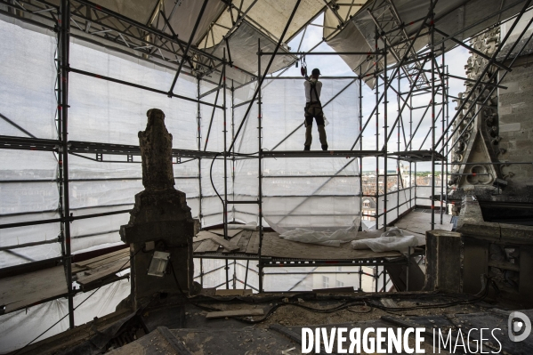 Chantier de restauration de la cathédrale d Amiens.