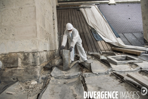 Chantier de restauration de la cathédrale d Amiens.