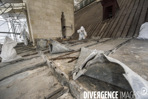 Chantier de restauration de la cathédrale d Amiens.