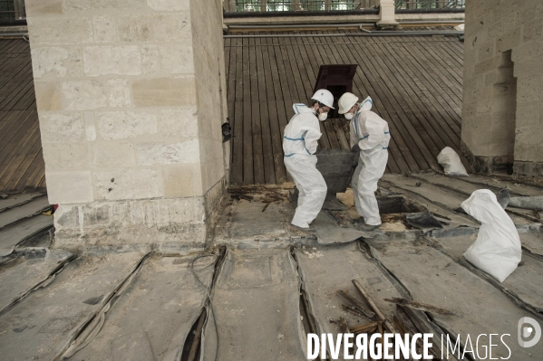 Chantier de restauration de la cathédrale d Amiens.