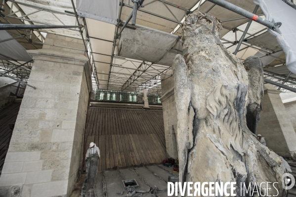 Chantier de restauration de la cathédrale d Amiens.