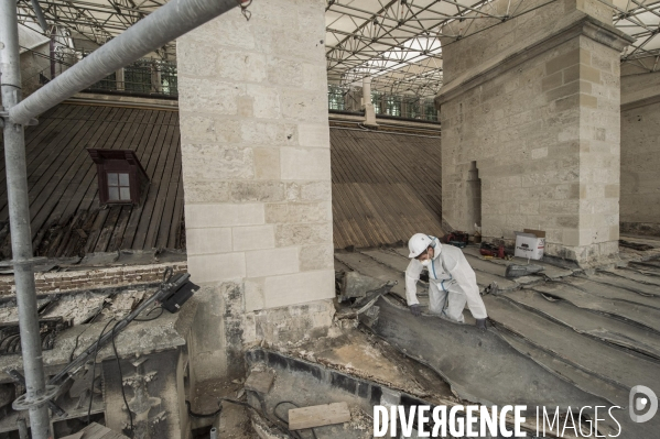 Chantier de restauration de la cathédrale d Amiens.