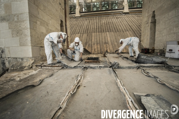 Chantier de restauration de la cathédrale d Amiens.