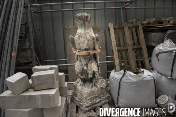 Chantier de restauration de la cathédrale d Amiens.