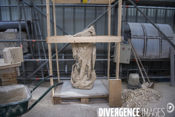 Chantier de restauration de la cathédrale d Amiens.