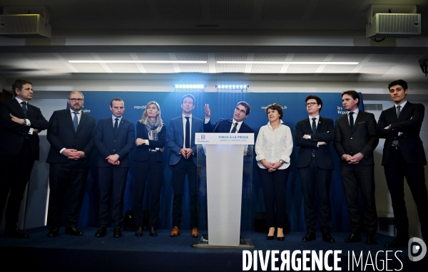 Cérémonie des voeux à la presse de l équipe dirigeante des republicains