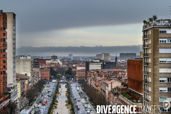 Arrivée de la tempete Gloria au dessus de toulouse