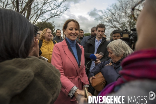 Visite de Ségolène Royal et Samia Ghali dans la pinède menacée du Roy d Espagne