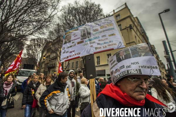 Manifestation interprofessionnelle contre la réforme des retraites