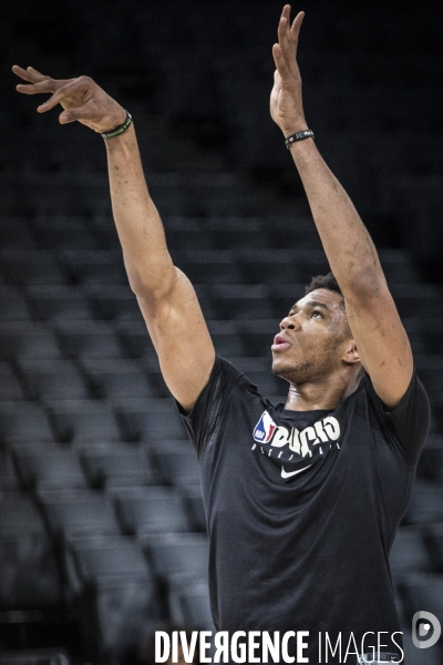 Entrainement de l equipe de basket ball des Milwaukee Bucks