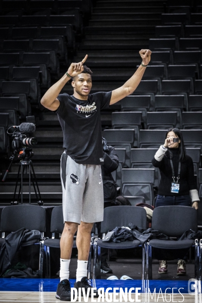 Entrainement de l equipe de basket ball des Milwaukee Bucks