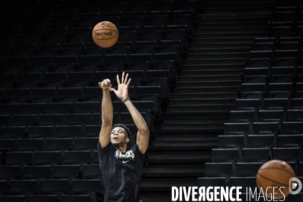 Entrainement de l equipe de basket ball des Milwaukee Bucks